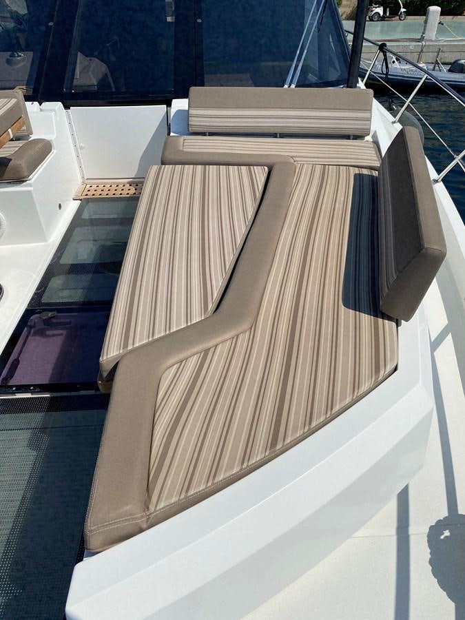 a wooden box on a table aboard GALEON 640 Yacht for Sale