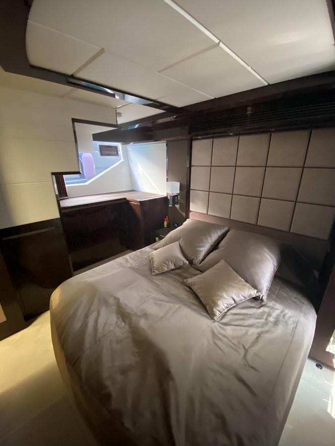a couch in a room aboard GALEON 640 Yacht for Sale