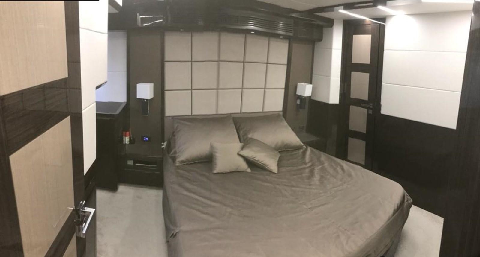 a bed in a room aboard GALEON 640 Yacht for Sale