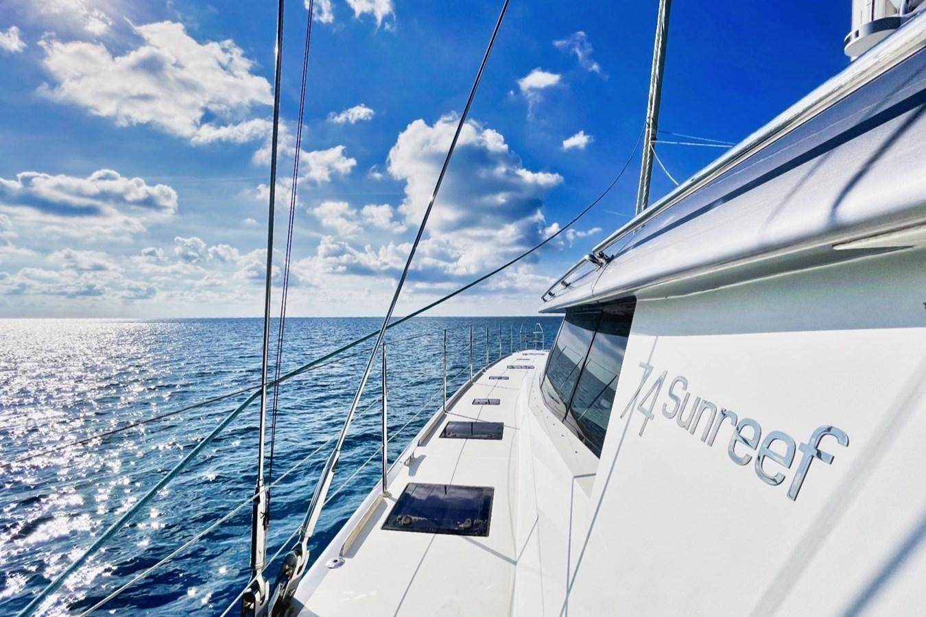 a boat on the water aboard ALKIMIA Yacht for Sale