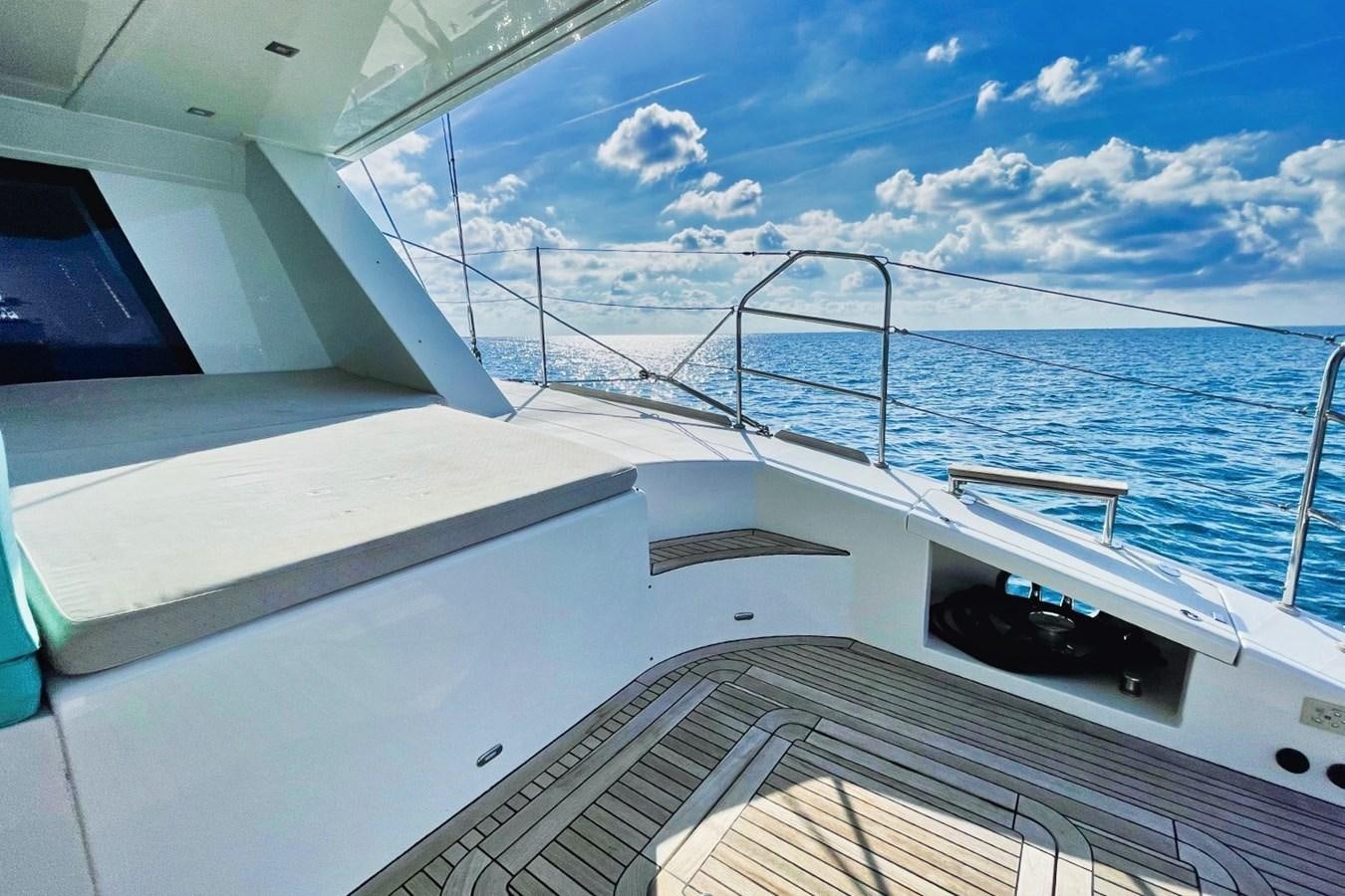 the inside of a boat aboard ALKIMIA Yacht for Sale