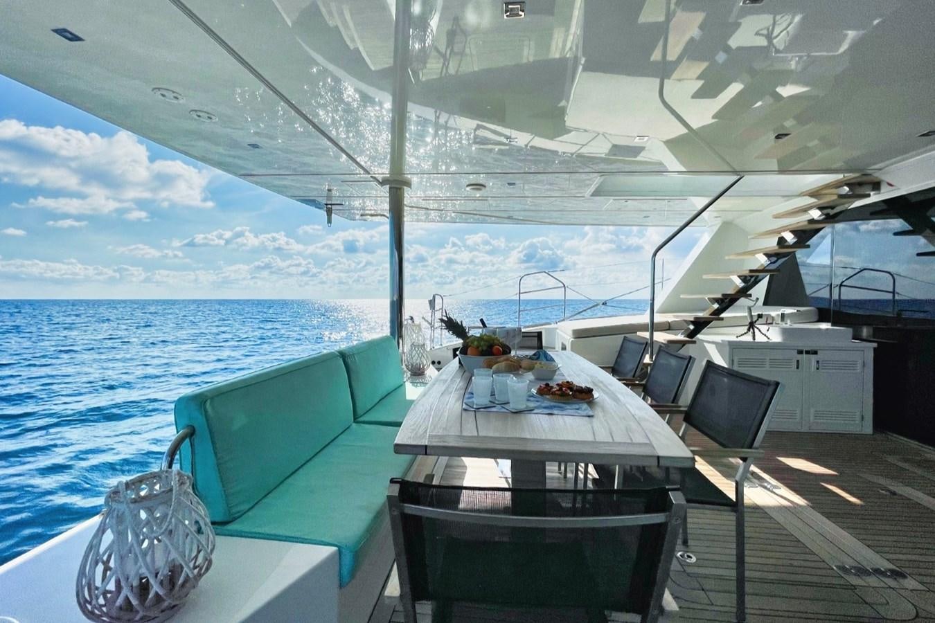 a boat on the water aboard ALKIMIA Yacht for Sale