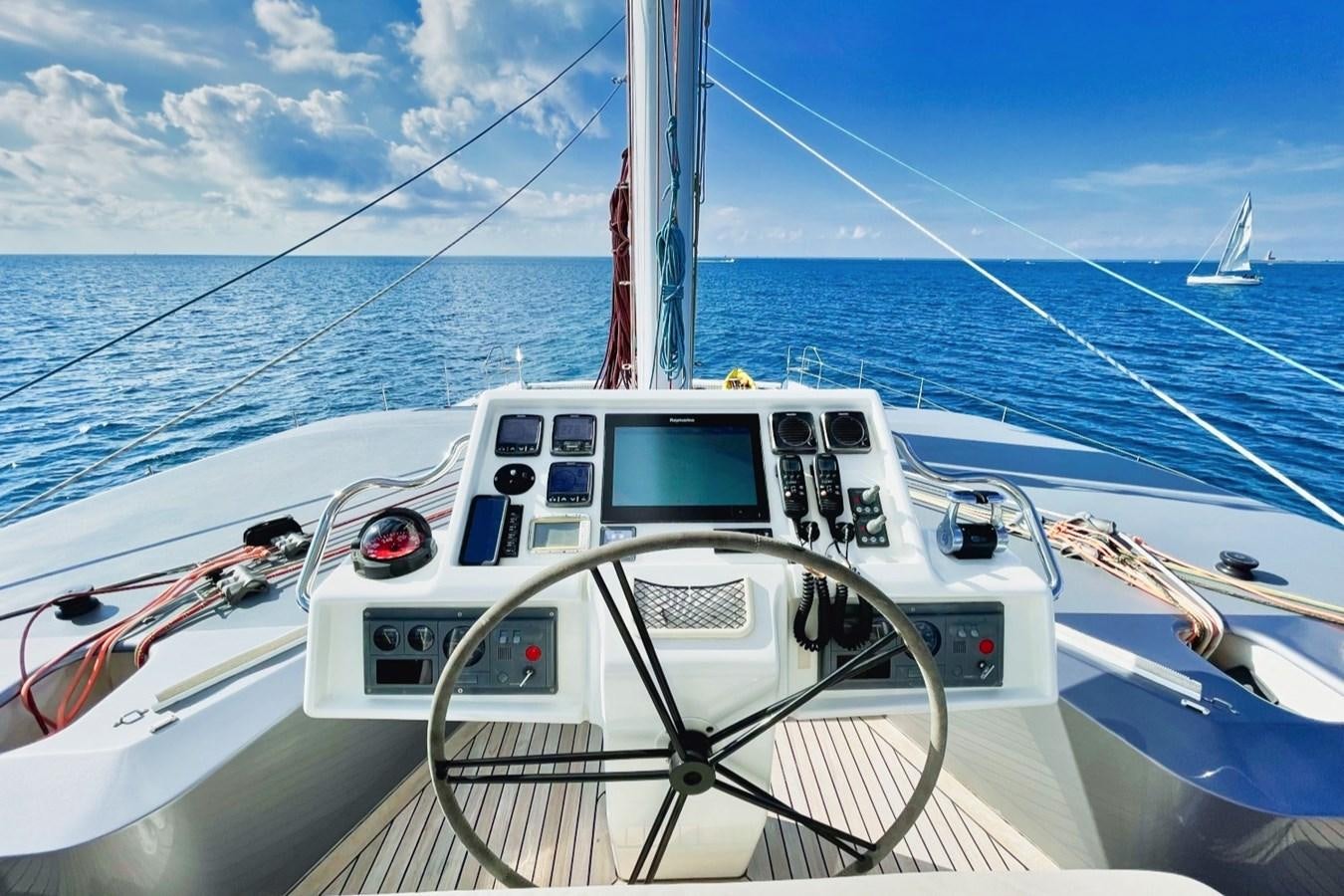 a boat on the water aboard ALKIMIA Yacht for Sale