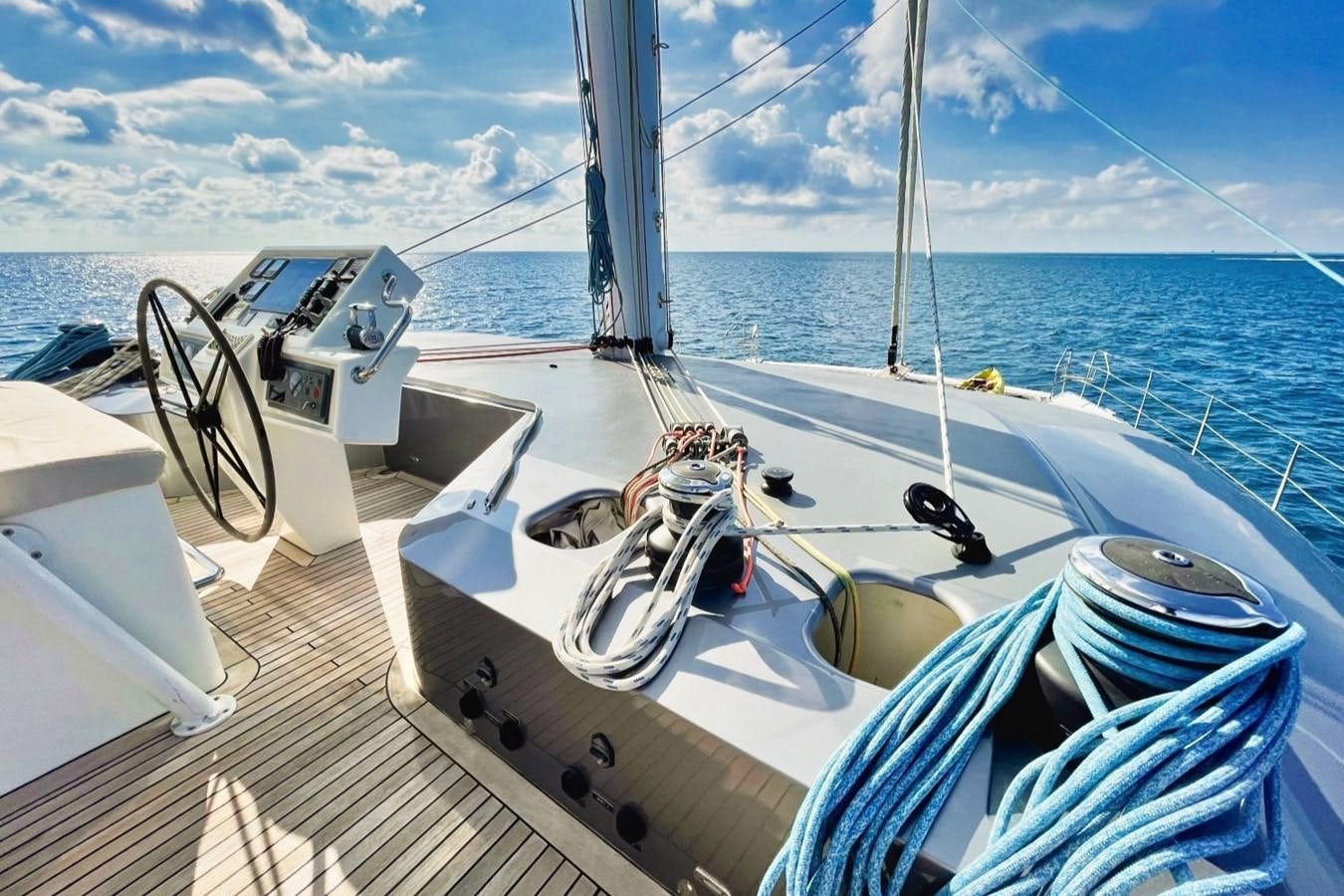 a boat on the water aboard ALKIMIA Yacht for Sale