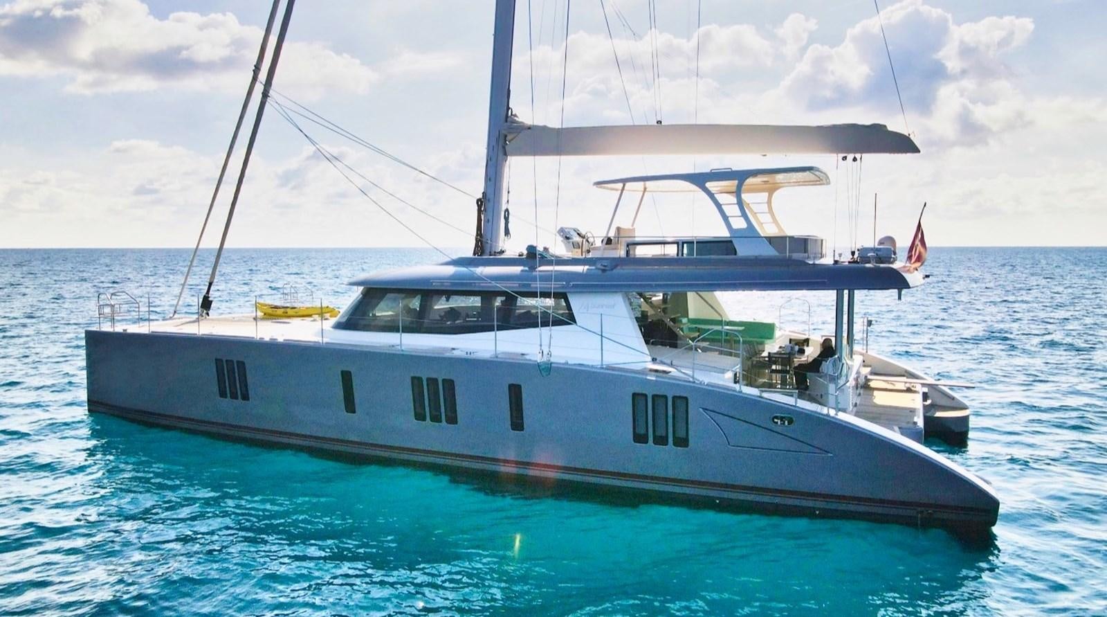 a boat in the water aboard ALKIMIA Yacht for Sale
