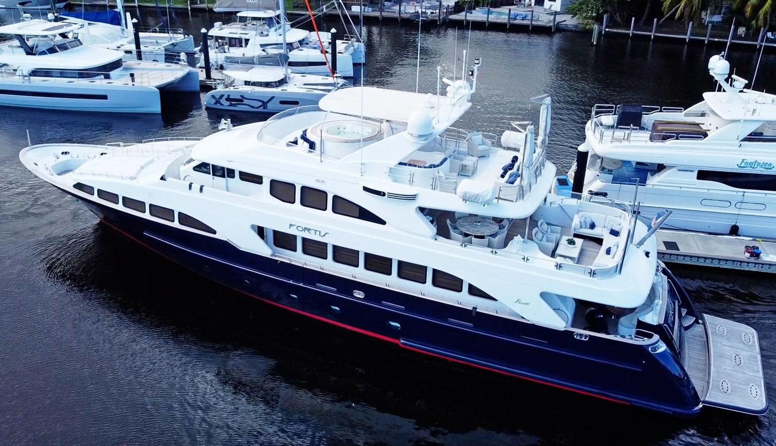a boat in the water aboard FORTIS Yacht for Sale