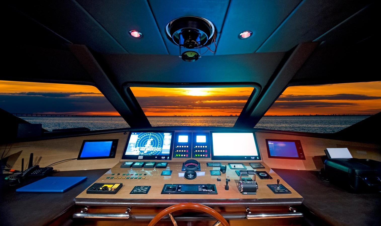 a control panel of a plane aboard FORTIS Yacht for Sale