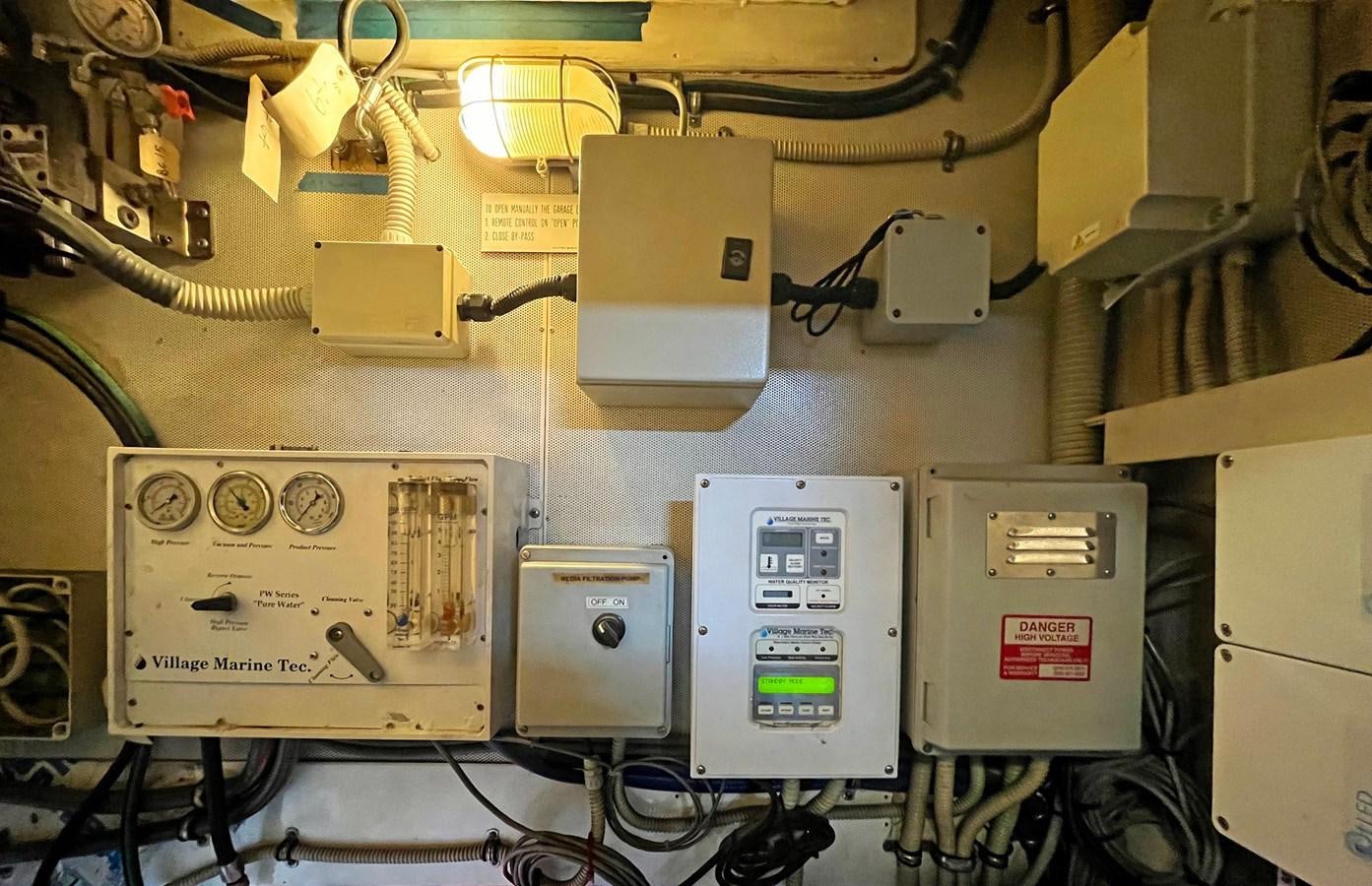 a machine with wires and cables aboard FORTIS Yacht for Sale