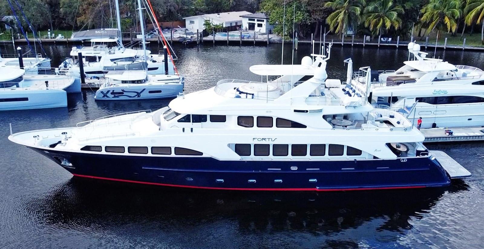 a boat in the water aboard FORTIS Yacht for Sale