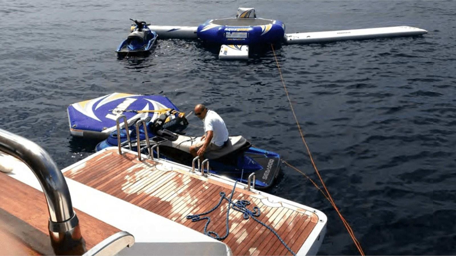 a person on a boat aboard MOZA Yacht for Sale