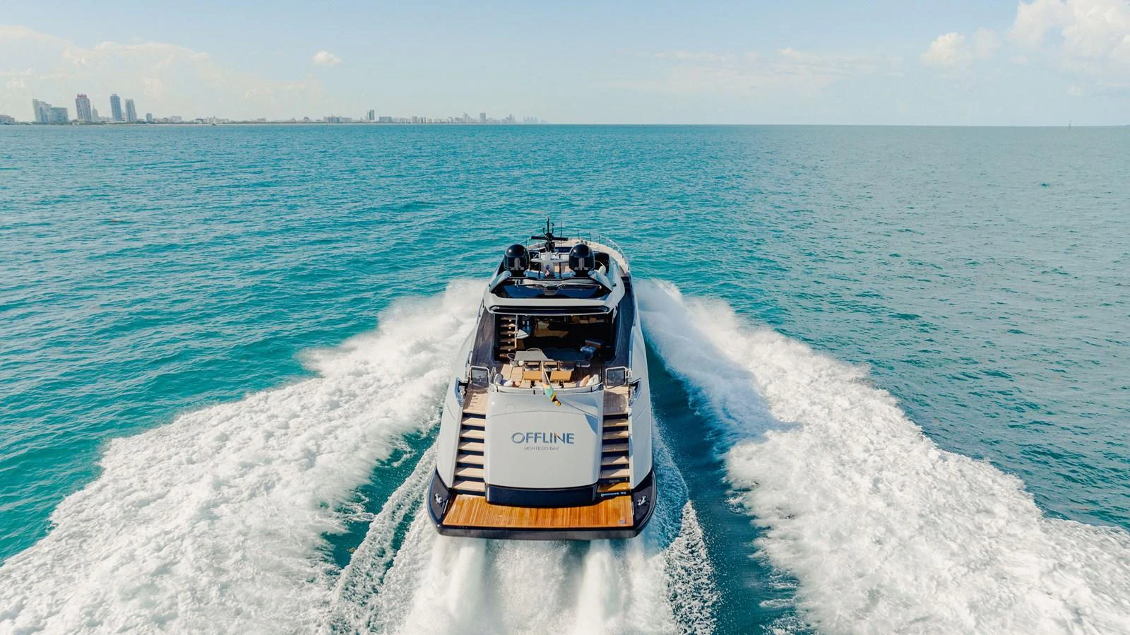a boat on the water aboard OFFLINE Yacht for Sale