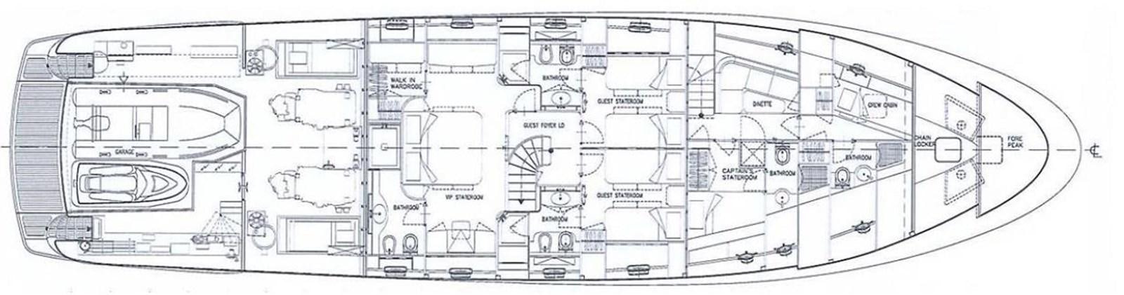 diagram, engineering drawing aboard 2011 SANLORENZO SD92 FLYBRIDGE Yacht for Sale