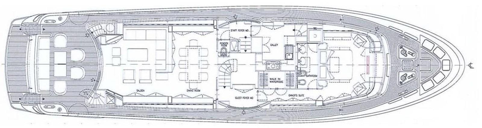 diagram, engineering drawing aboard 2011 SANLORENZO SD92 FLYBRIDGE Yacht for Sale