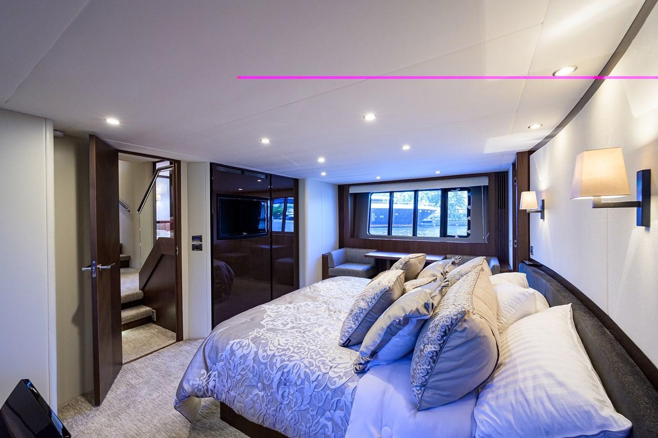 a bed in a hotel room aboard FREUDIAN SLIP Yacht for Sale