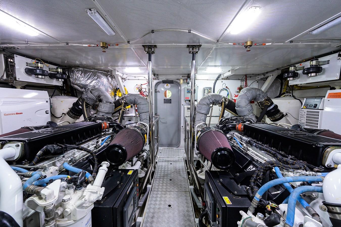 a room full of machinery aboard FREUDIAN SLIP Yacht for Sale