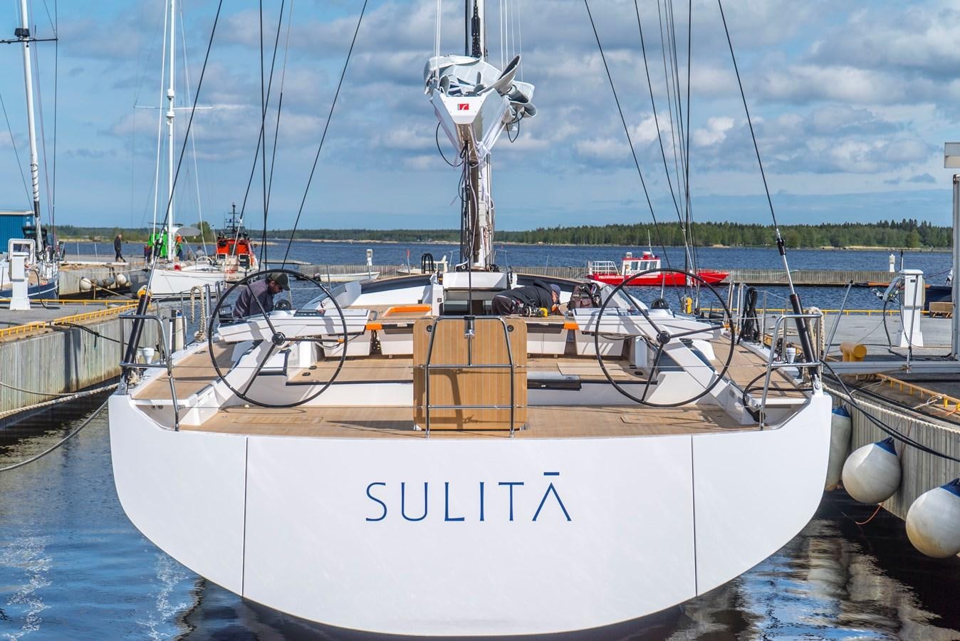 a boat in the water aboard SULITA Yacht for Sale
