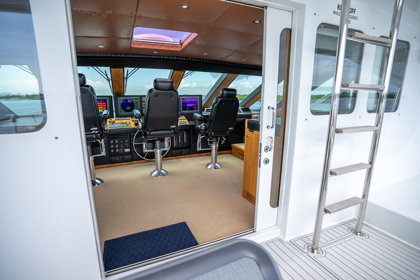 inside of a bus aboard GATO BLANCO Yacht for Sale