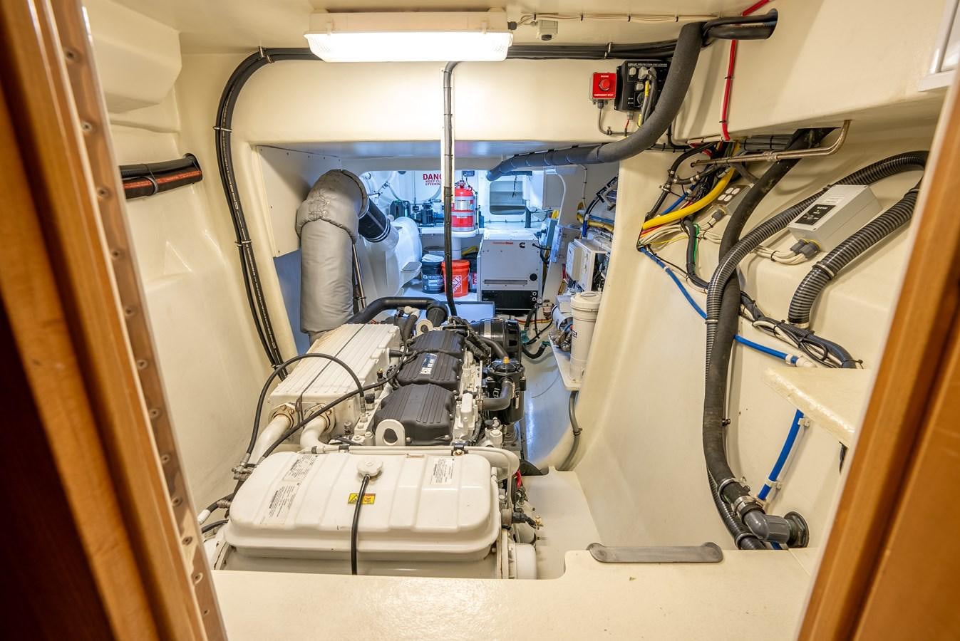 a person sitting in a vehicle aboard GATO BLANCO Yacht for Sale