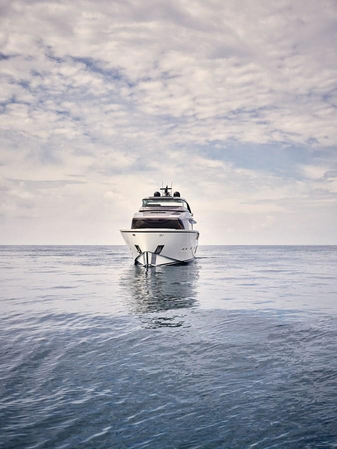 a boat in the water aboard OMNIA Yacht for Sale