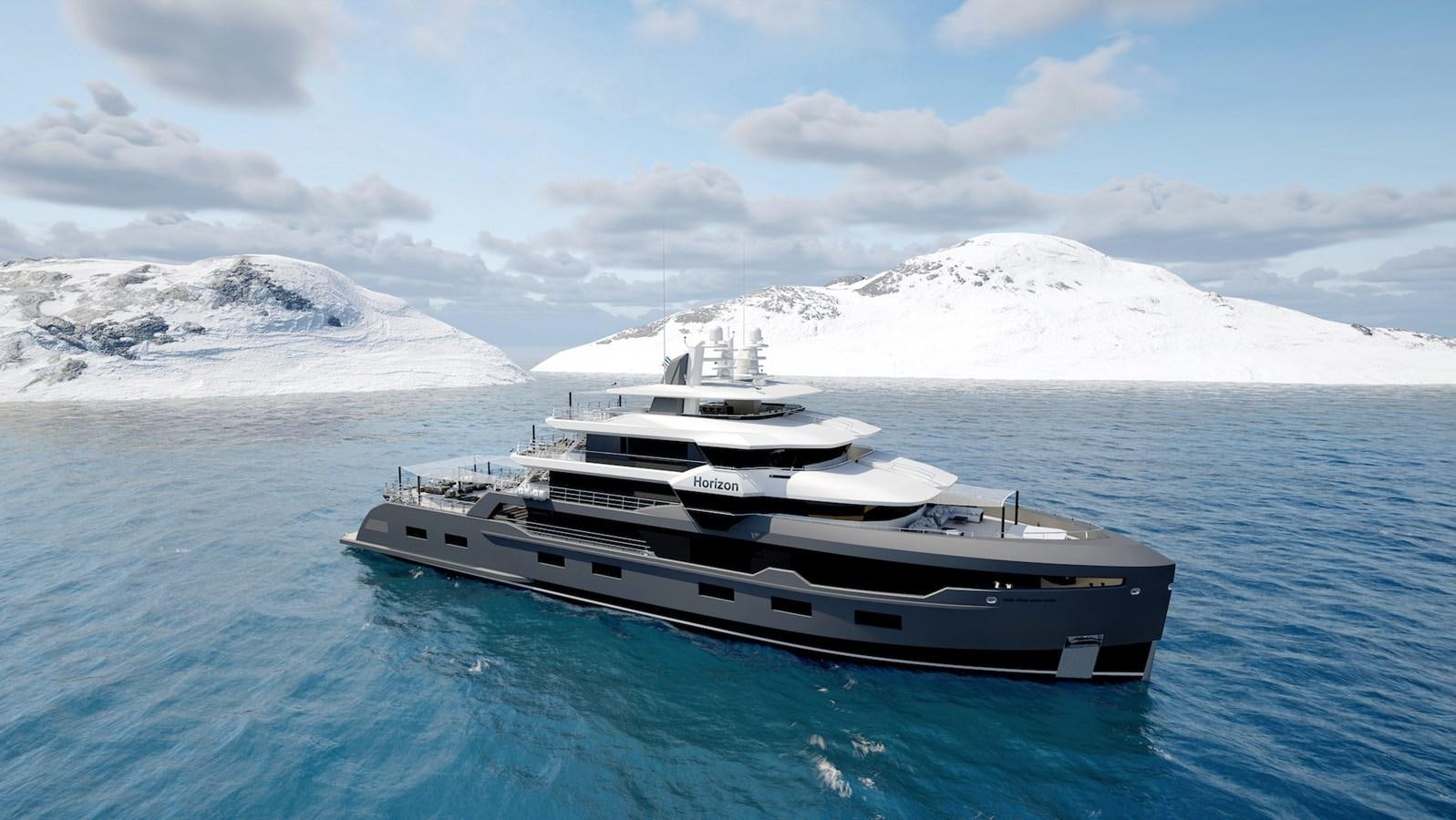 a boat in the water aboard HORIZON Yacht for Sale