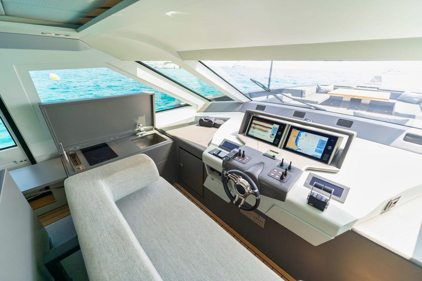 an office with a few computers aboard FINEZZA Yacht for Sale