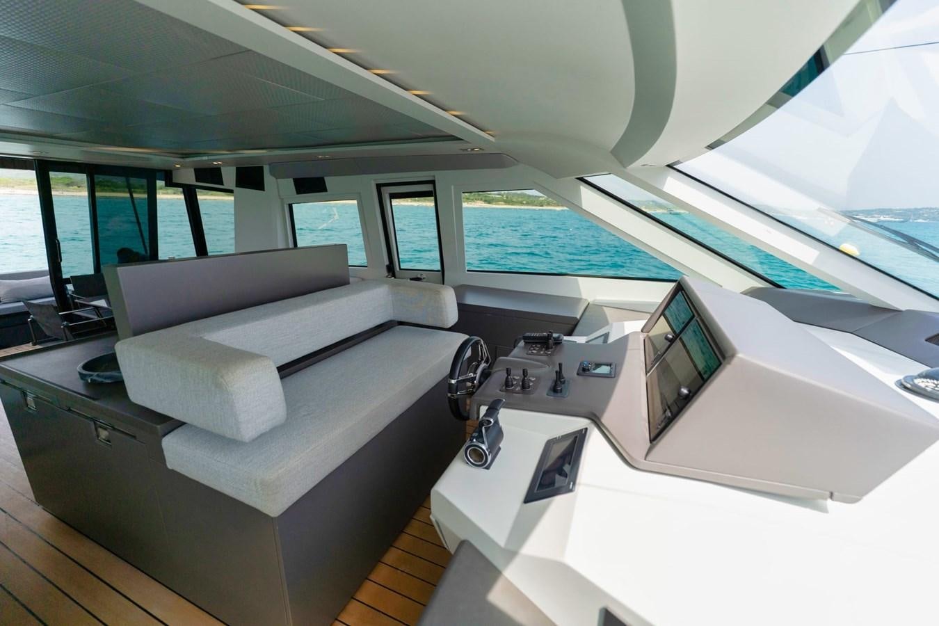 a room with a couch and a computer aboard FINEZZA Yacht for Sale