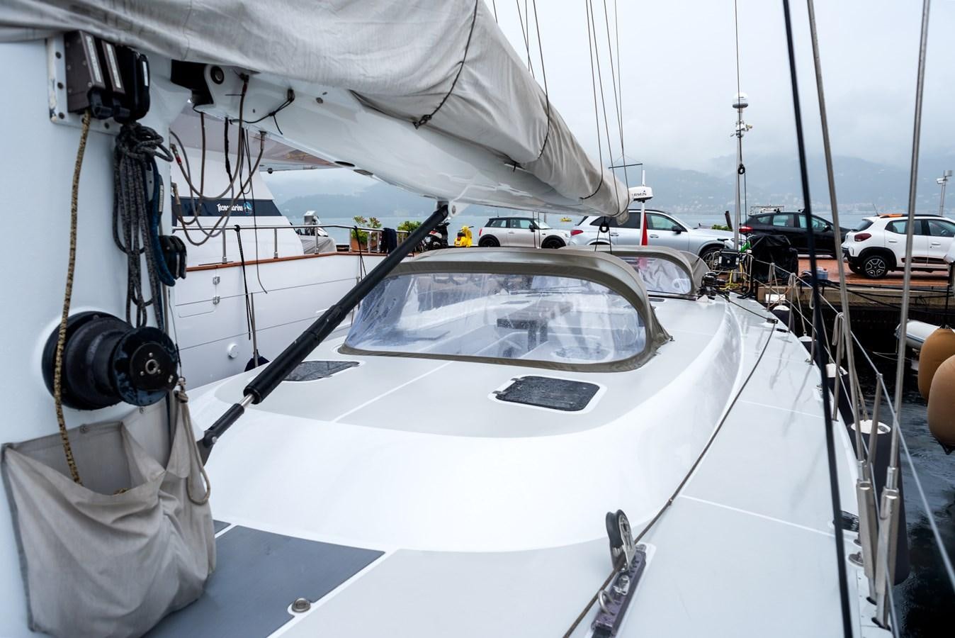 a white boat with ropes aboard MISTER A Yacht for Sale