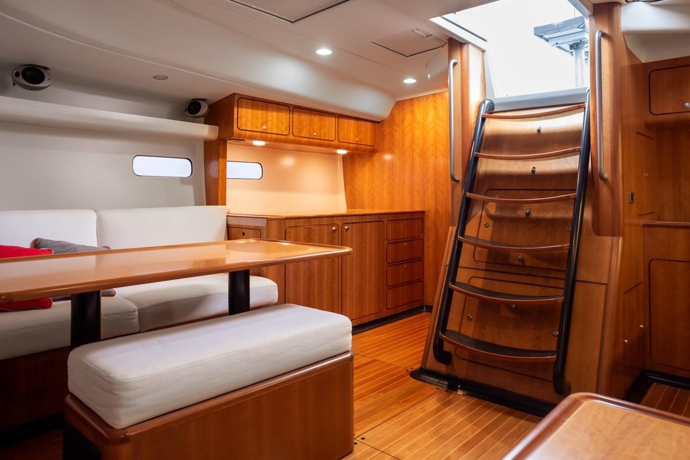 a room with a bunk bed and desk aboard MISTER A Yacht for Sale