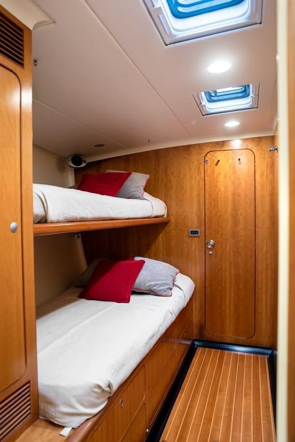 a couple of beds in a room aboard MISTER A Yacht for Sale