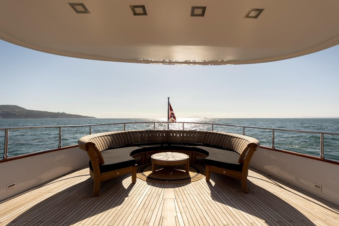 a table on a boat aboard SOUNION II Yacht for Sale
