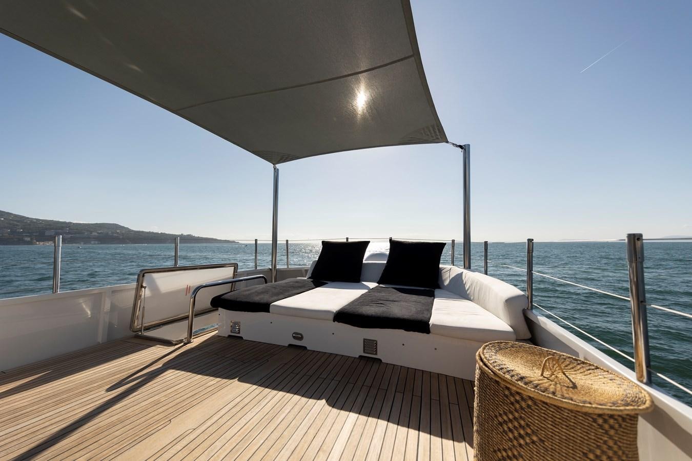 a bed on a boat aboard SOUNION II Yacht for Sale