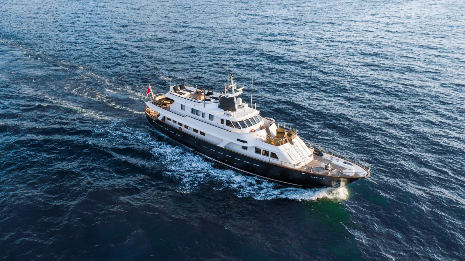 a large ship in the water aboard SOUNION II Yacht for Sale