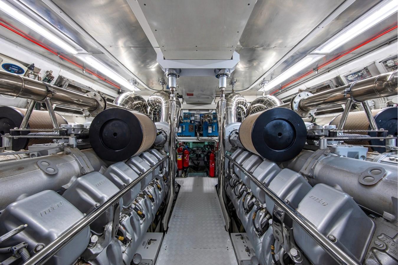 a large room with large machinery aboard DAYBOAT Yacht for Sale