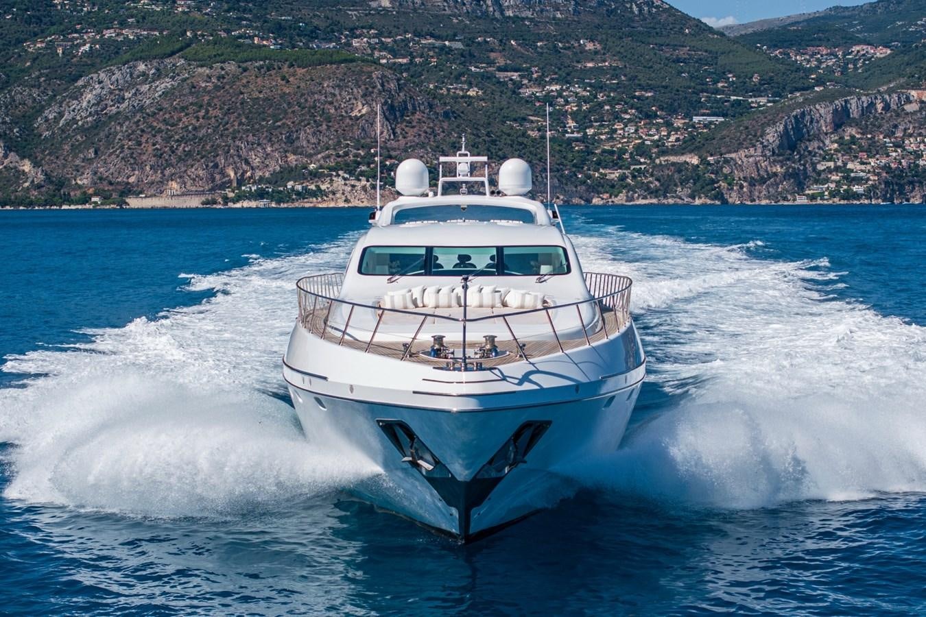 a white boat on water aboard DAYBOAT Yacht for Sale