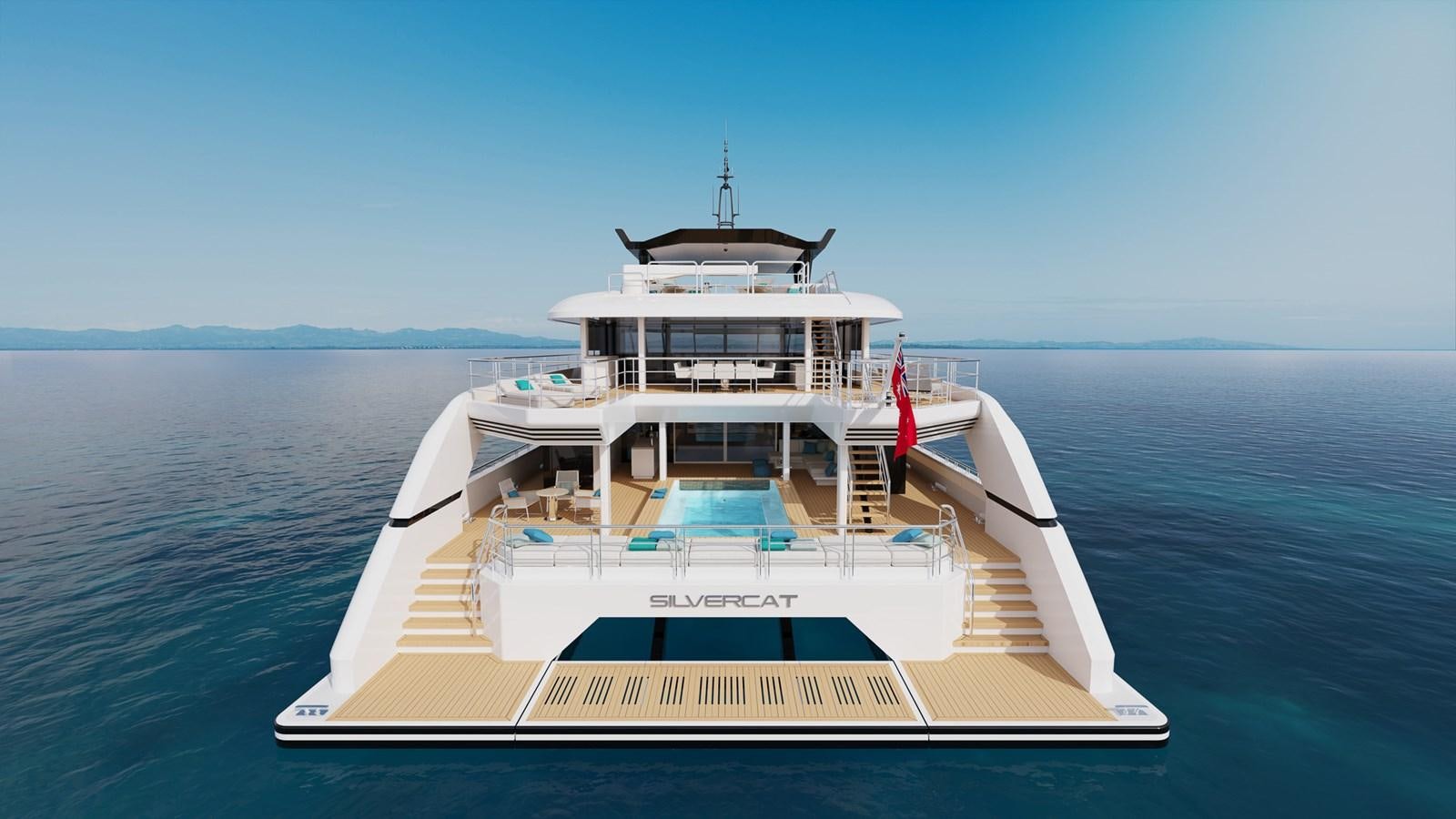 a boat in the water aboard SILVERCAT Yacht for Sale