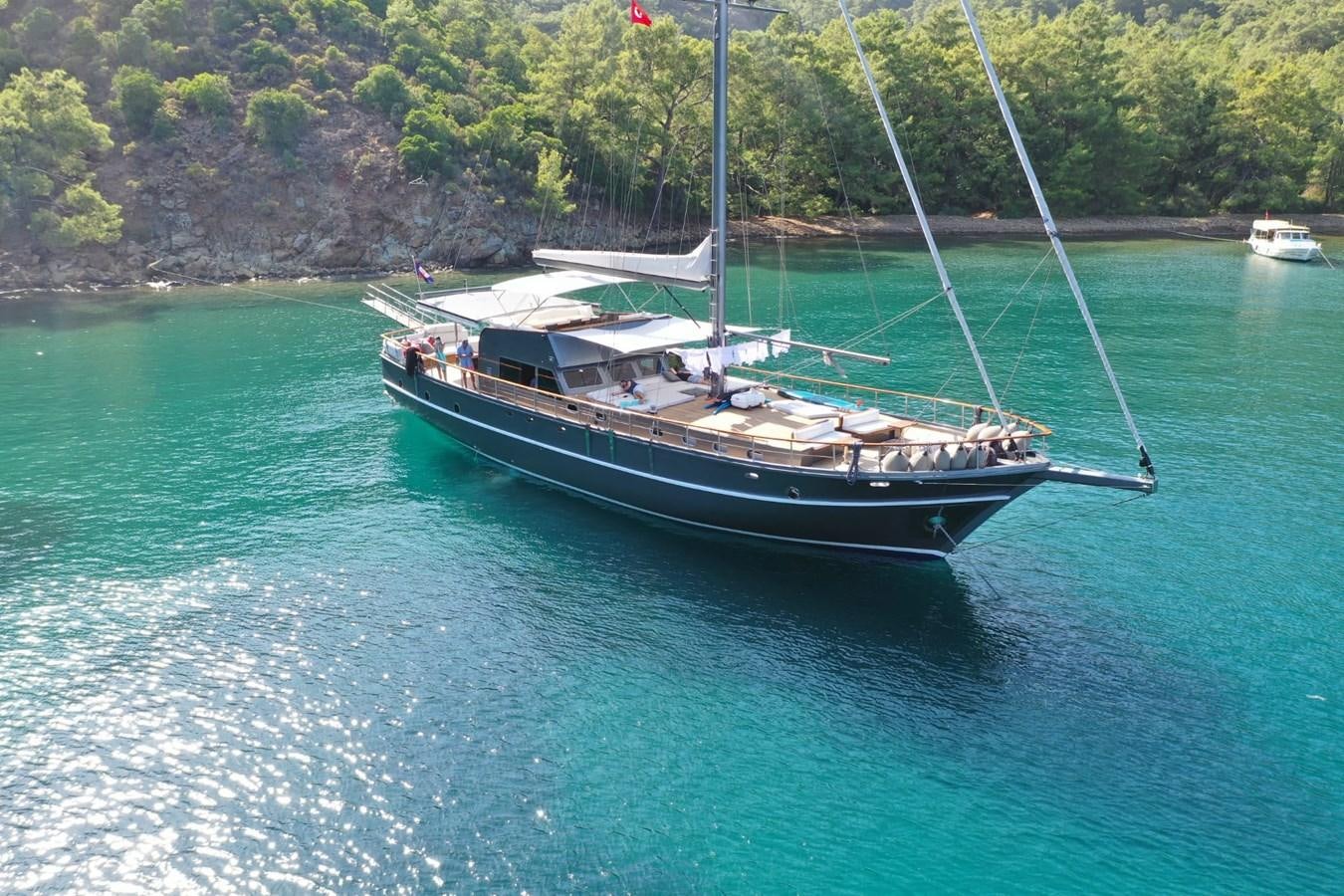 a boat on the water aboard AYO Yacht for Sale