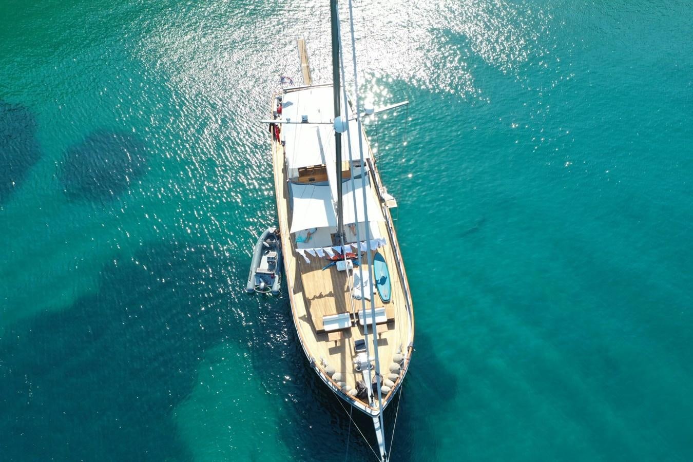 a boat in the water aboard AYO Yacht for Sale