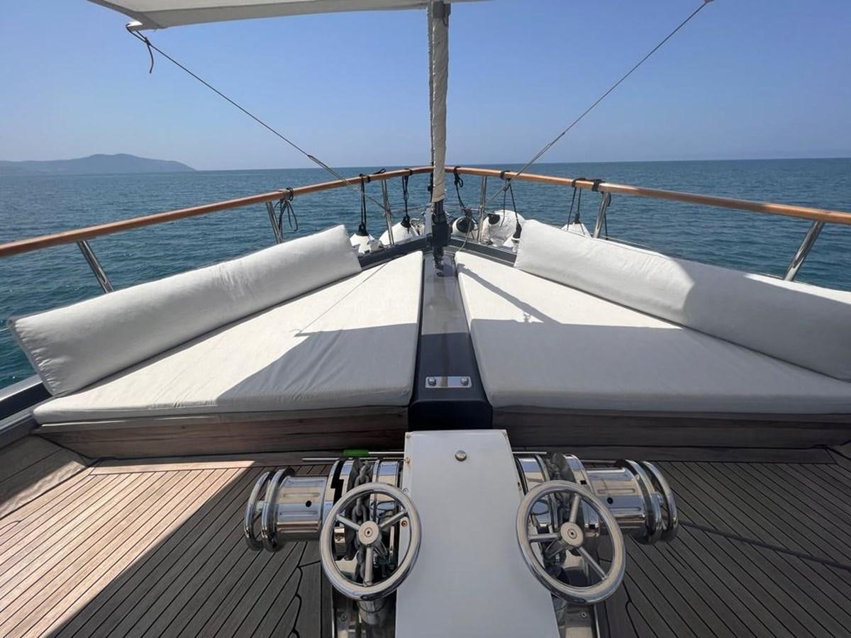 the front of a boat aboard AYO Yacht for Sale