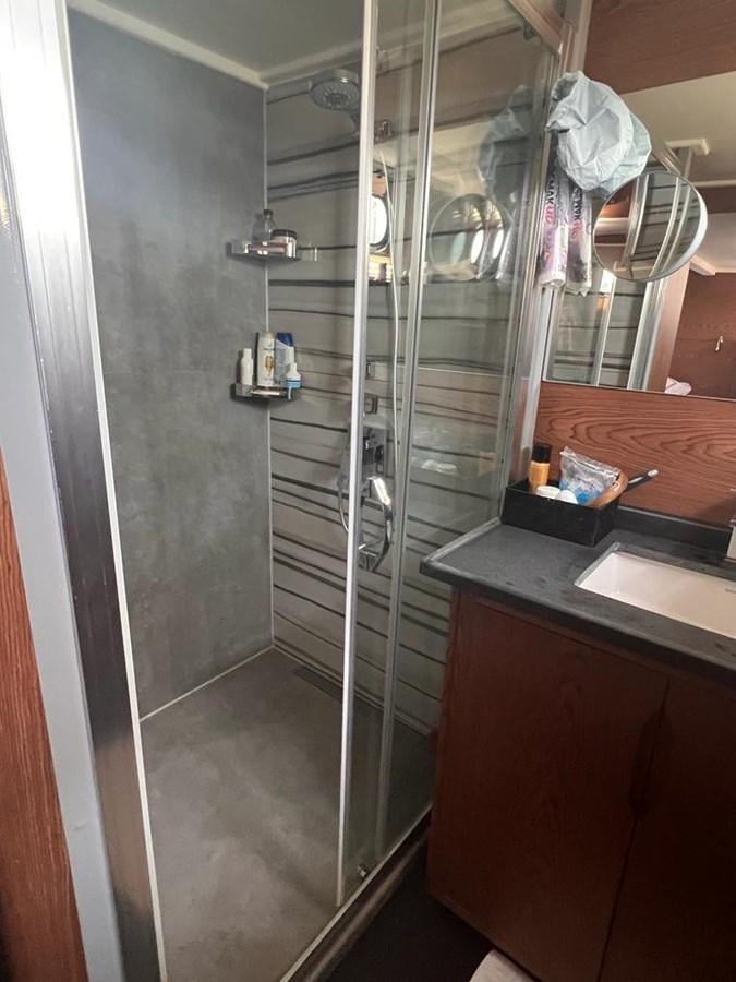 a shower unit in a kitchen aboard AYO Yacht for Sale