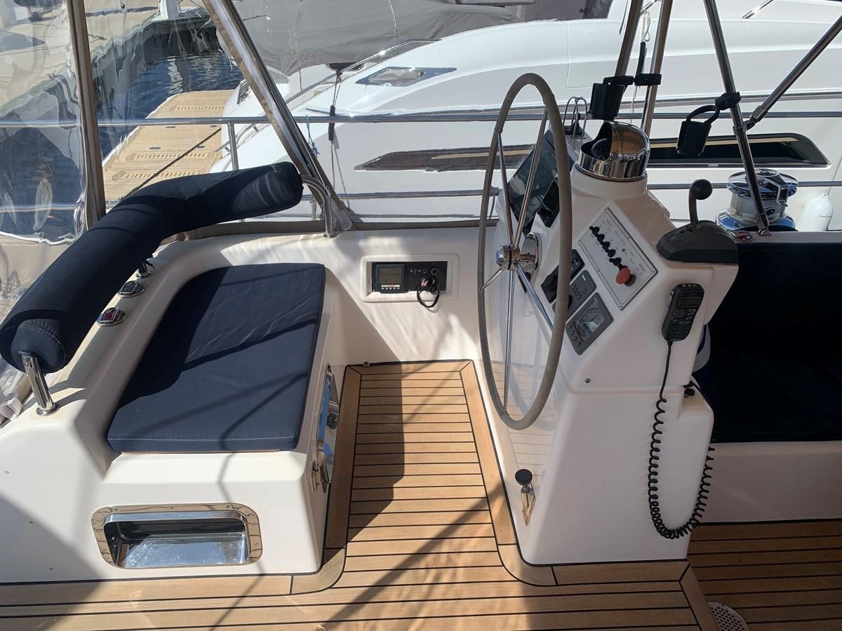 inside of a car aboard LUCKY B Yacht for Sale