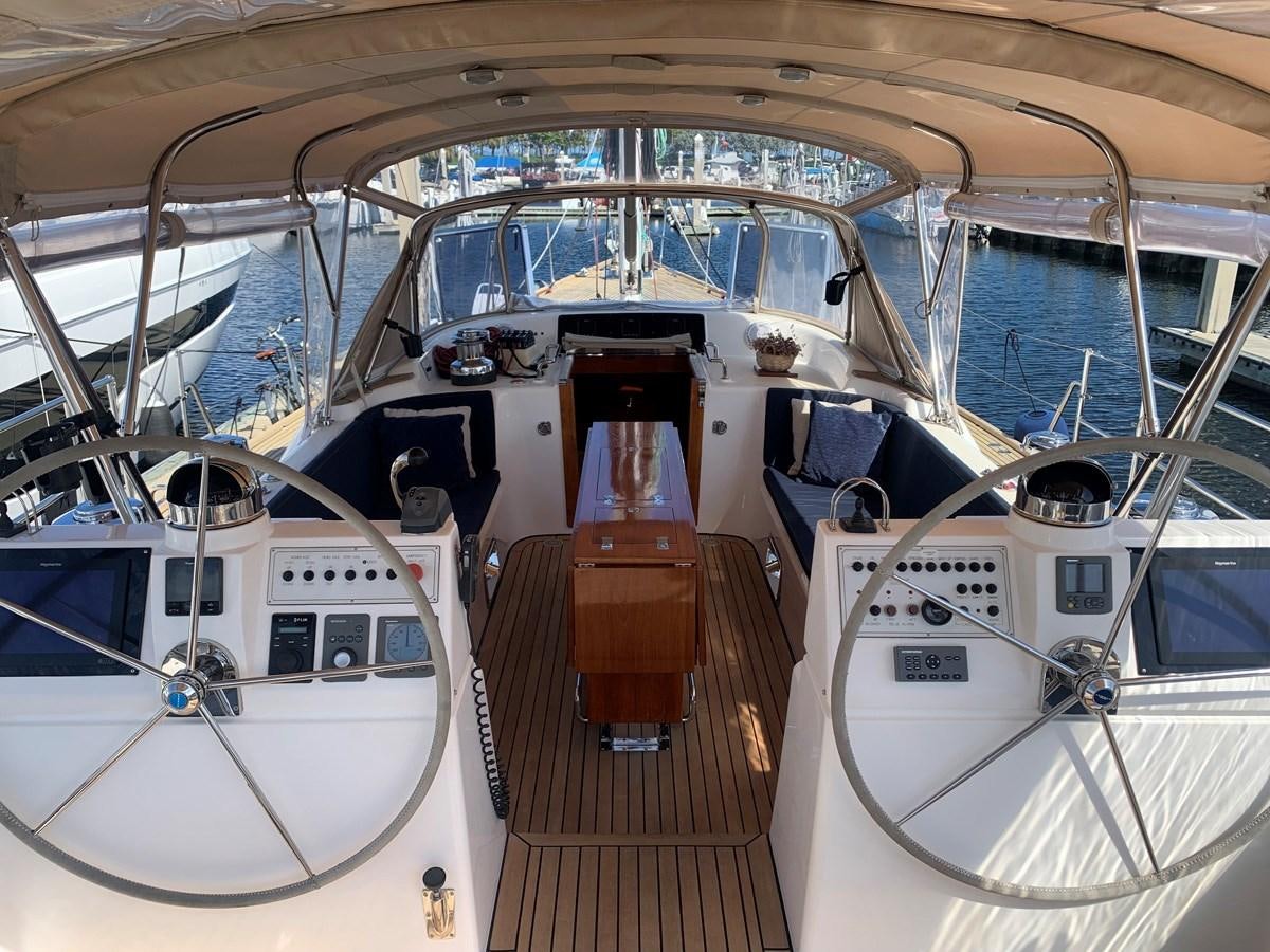 inside of a space ship aboard LUCKY B Yacht for Sale