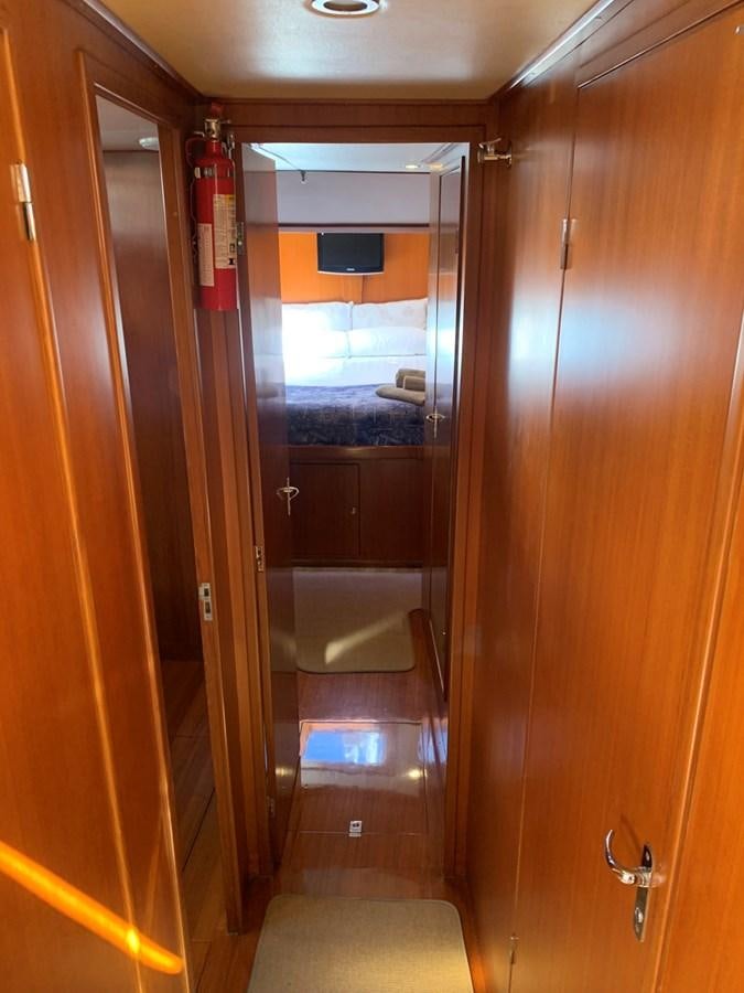 a door with a glass door aboard LUCKY B Yacht for Sale