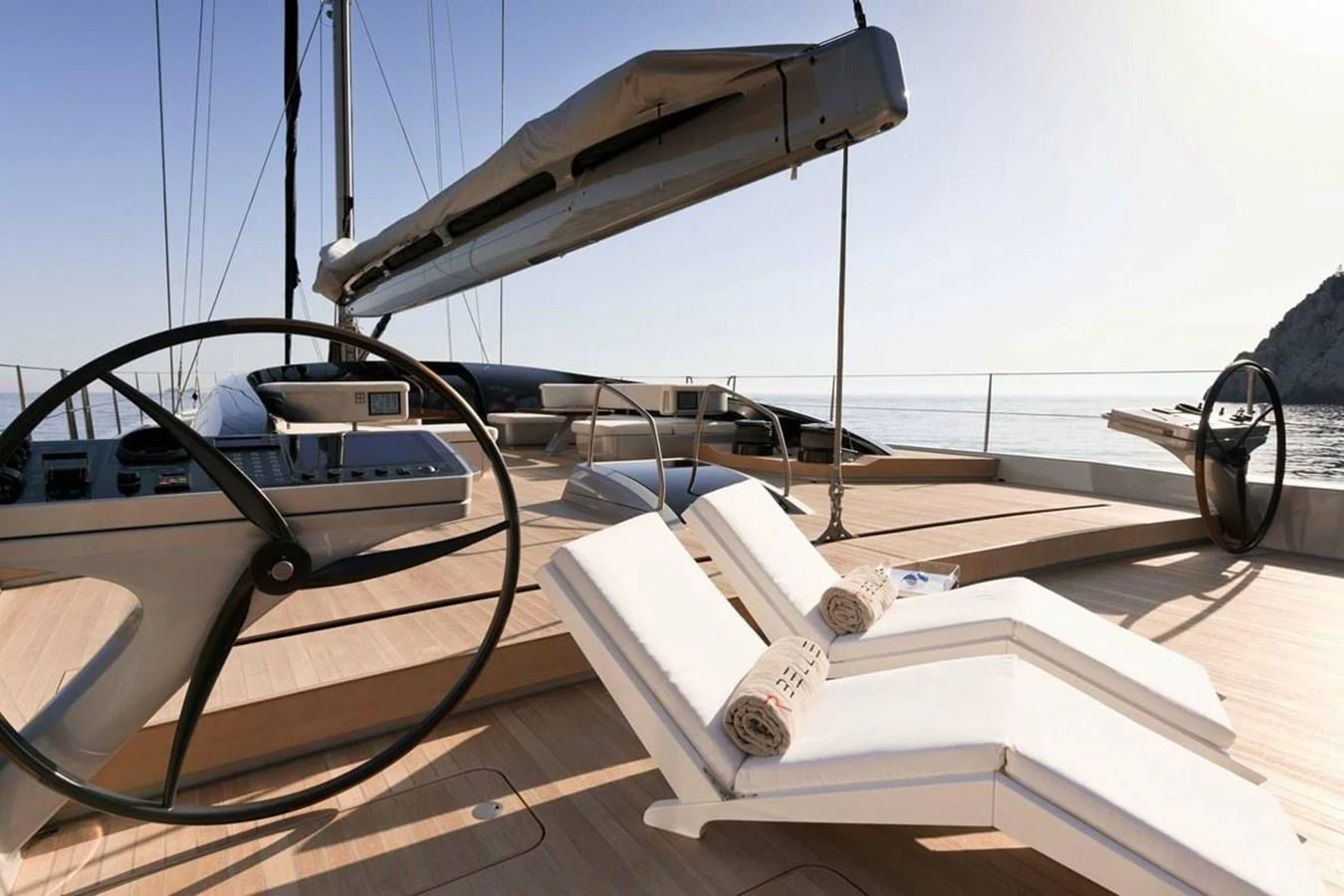 a boat on the water aboard RIBELLE Yacht for Sale