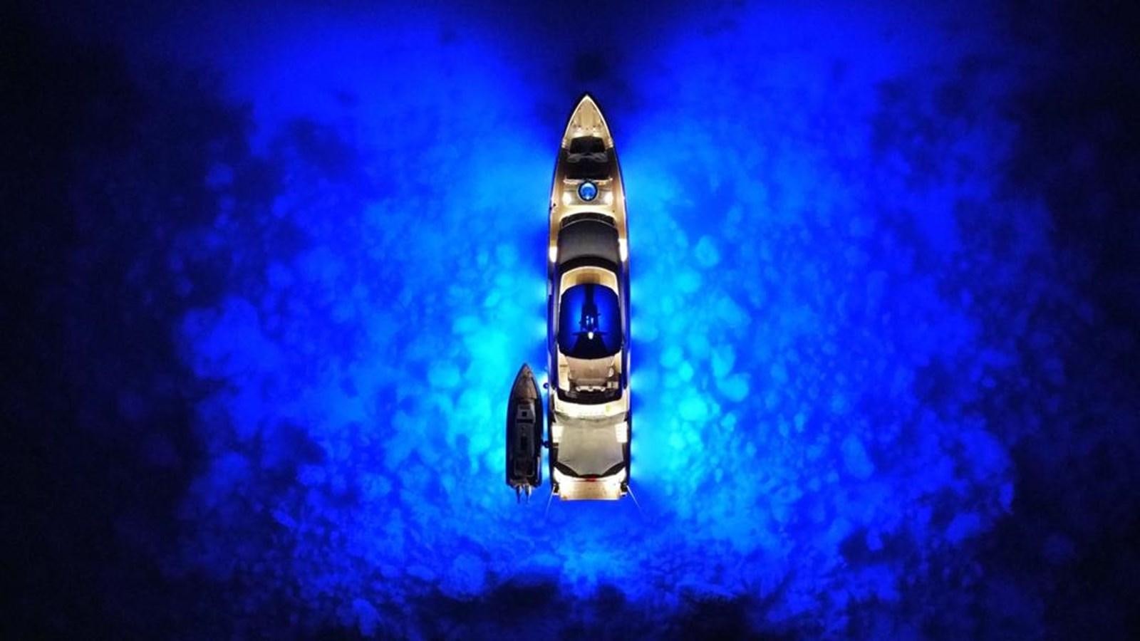 a space shuttle in space aboard NG Yacht for Sale