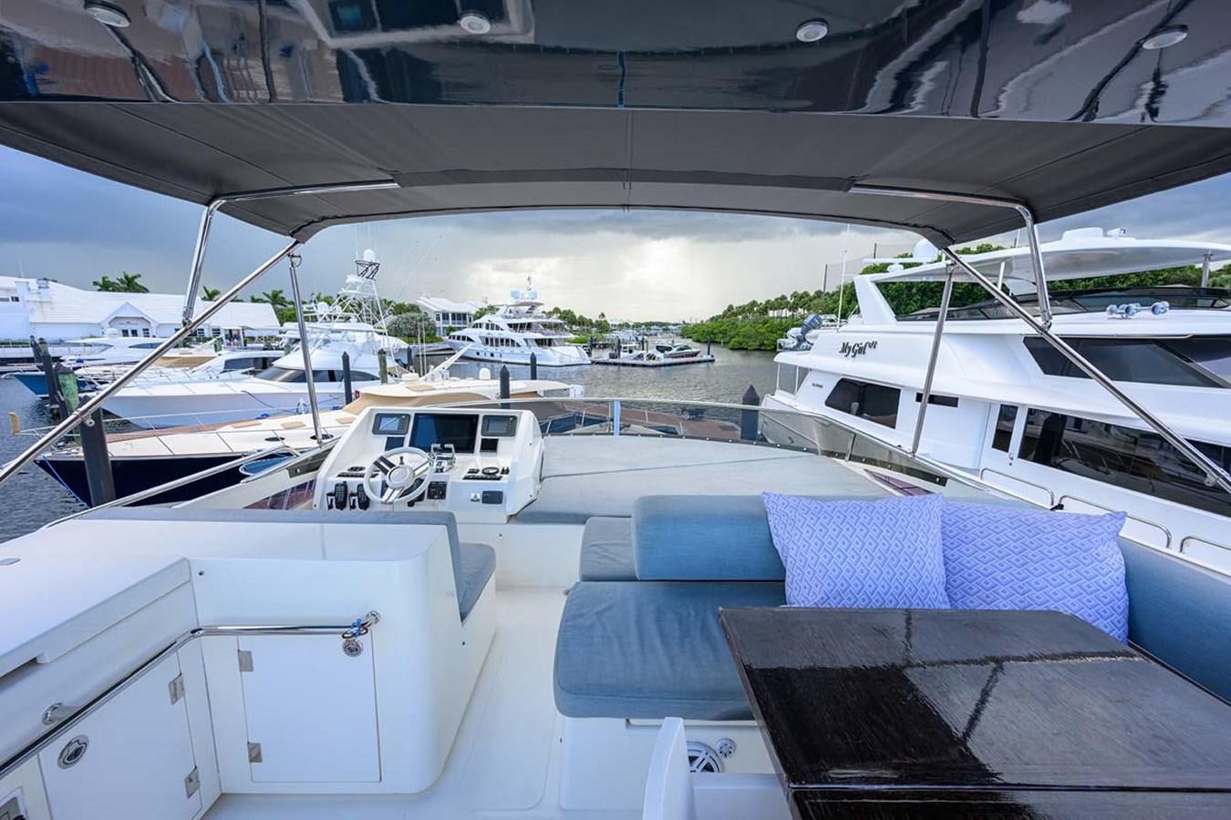a group of boats are parked under a bridge aboard XHALE Yacht for Sale