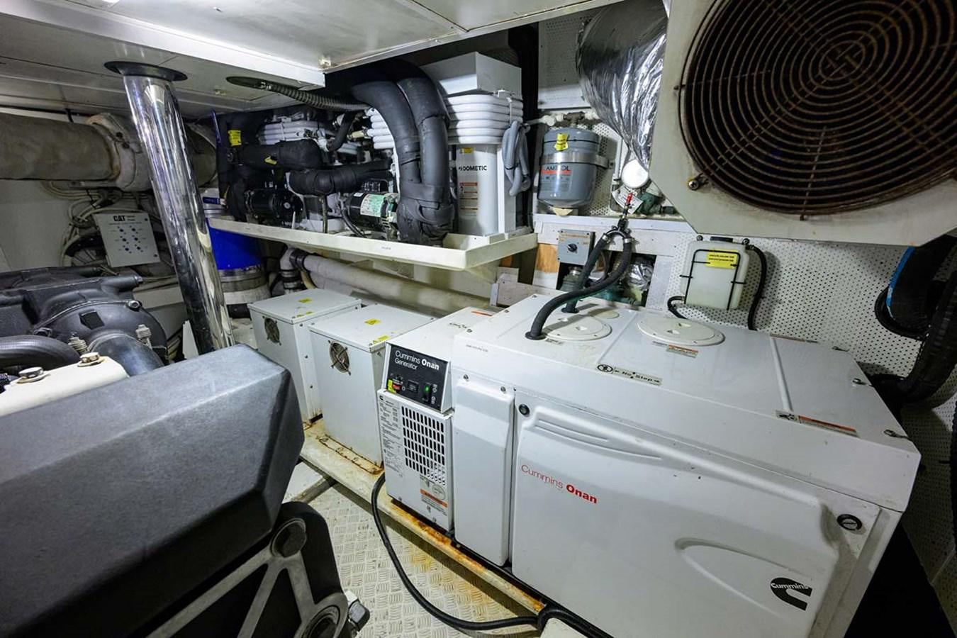 a room with machinery aboard XHALE Yacht for Sale