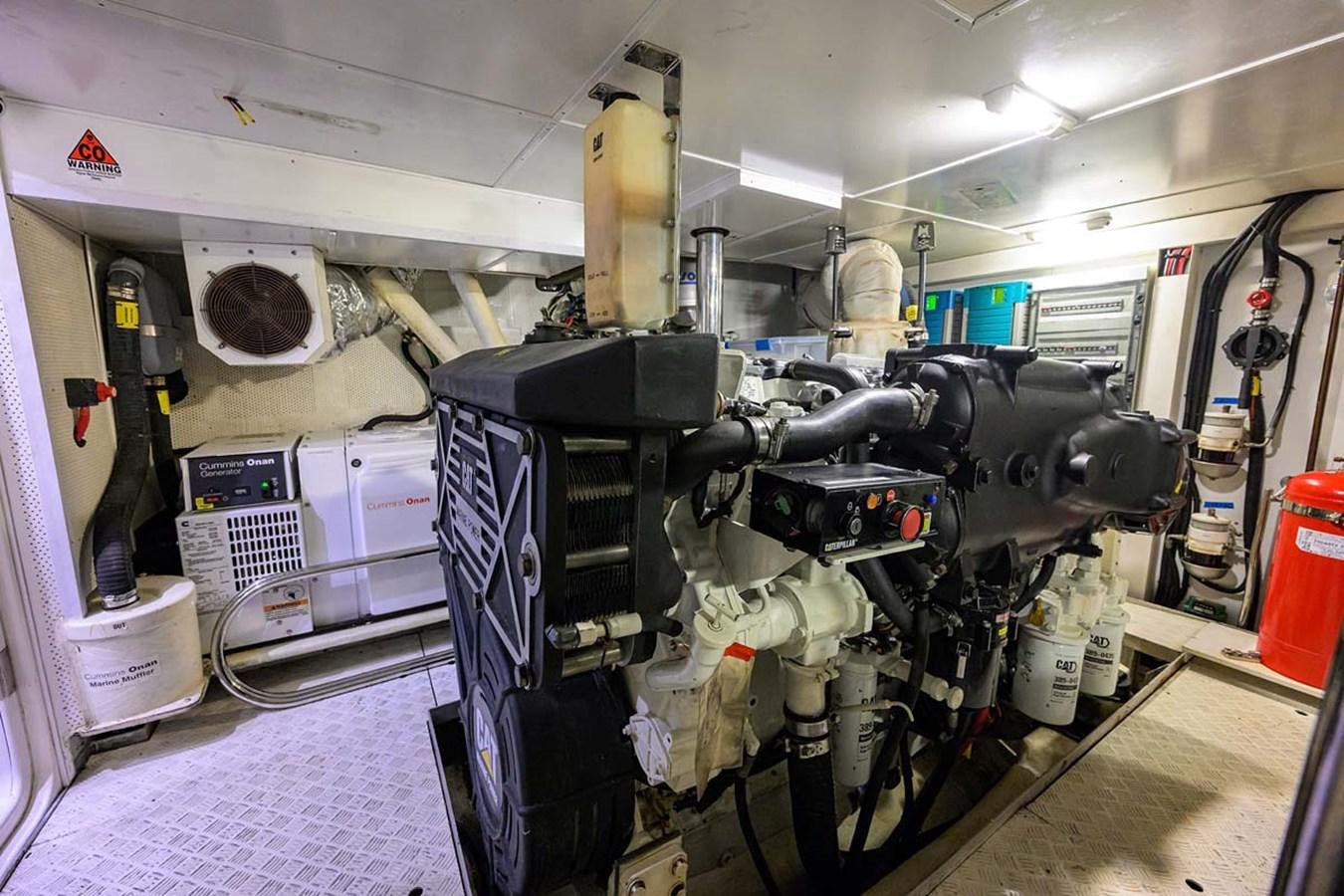 a machine inside a garage aboard XHALE Yacht for Sale