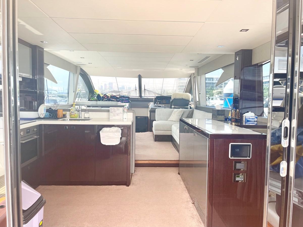 inside of a vehicle aboard EXCELLENCE Yacht for Sale