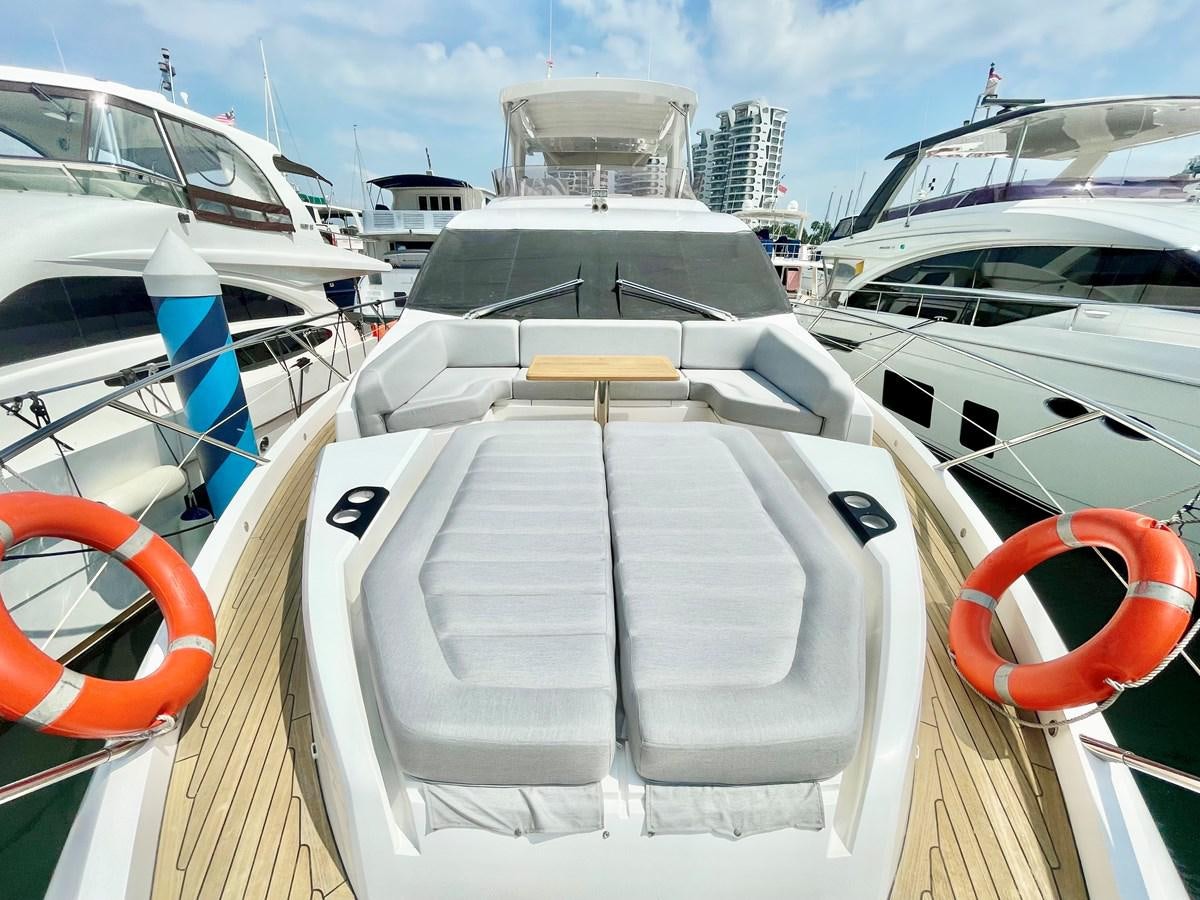 the front of a boat aboard EXCELLENCE Yacht for Sale