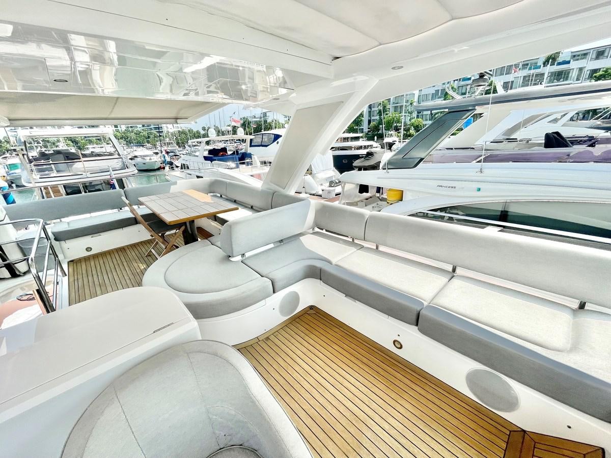 inside of a building with many windows aboard EXCELLENCE Yacht for Sale